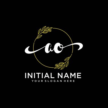 Markalaşma ve İşletme İçin Modern AO El Yazısı Logosu Koleksiyonu