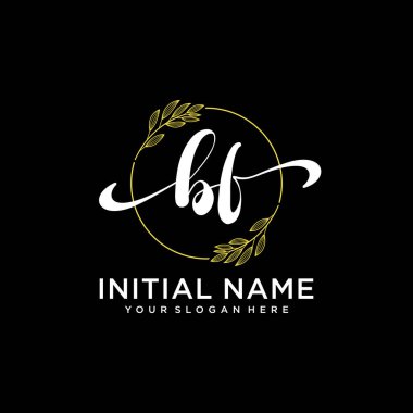 Markalaşma ve İşletme İçin Modern BF El Yazısı Logosu Koleksiyonu
