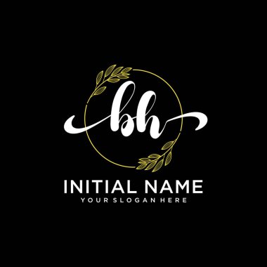 Markalaşma ve İşletme İçin Modern BH El Yazısı Logosu Koleksiyonu