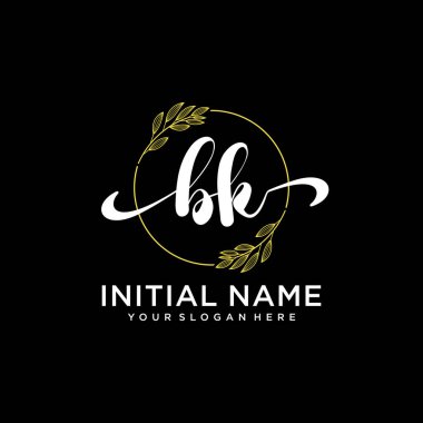 Markalaşma ve İşletme İçin Modern BK El Yazısı Logosu Koleksiyonu