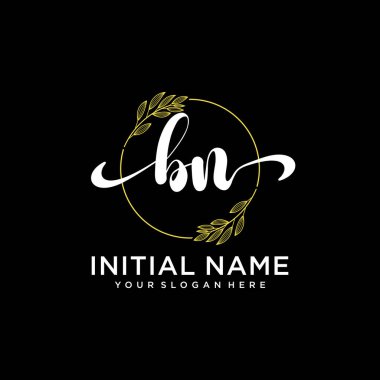 Markalaşma ve İşletme İçin Modern BN El Yazısı Logosu Koleksiyonu