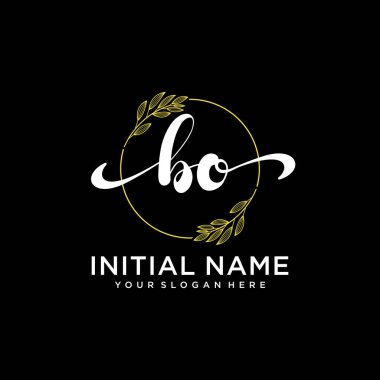 Markalaşma ve İşletme İçin Modern BO El Yazısı Logosu Koleksiyonu