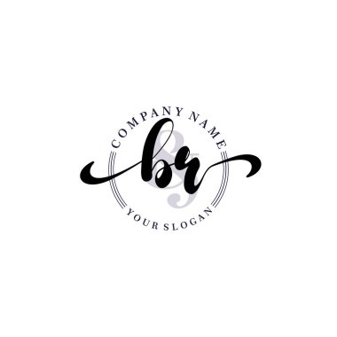 Markalaşma ve İşletme İçin Modern BR El Yazısı Logosu Koleksiyonu