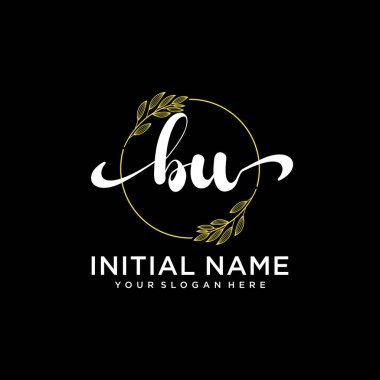 Markalaşma ve İşletme İçin Modern BU El Yazısı Logosu Koleksiyonu