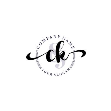 Markalaşma ve İşletme İçin Modern CK El Yazısı Logosu Koleksiyonu