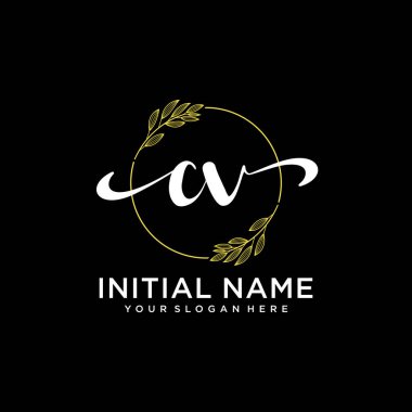 Markalaşma ve İşletme için Modern CV El Yazısı Logosu Koleksiyonu