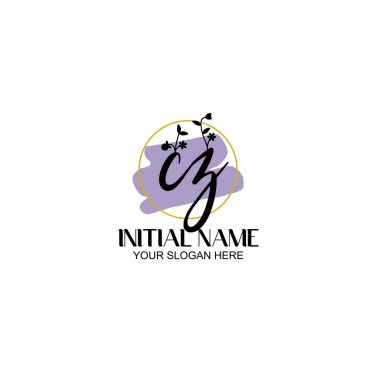 Botanik ve Geometrik Tasarımlı Çiçek Baş Logosu CZ