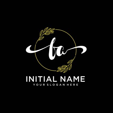 Markalaşma ve İşletme İçin Modern FA El Yazısı Logosu Koleksiyonu