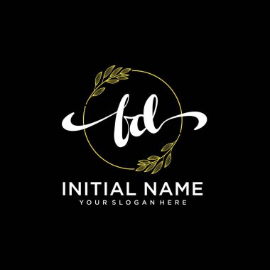 Markalaşma ve İşletme İçin Modern FD El Yazısı Logosu Koleksiyonu