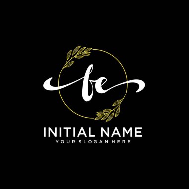 Markalaşma ve İşletme İçin Modern FE El Yazısı Logosu Koleksiyonu