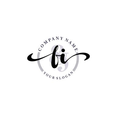 Markalaşma ve İşletme İçin Modern FI El Yazısı Logosu Koleksiyonu