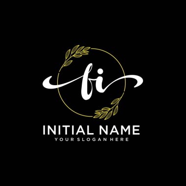 Markalaşma ve İşletme İçin Modern FI El Yazısı Logosu Koleksiyonu