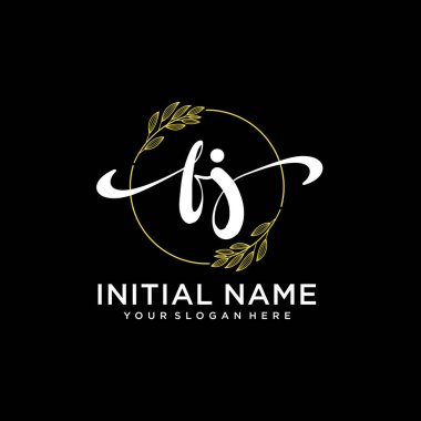Markalaşma ve İşletme İçin Modern FJ El Yazısı Logosu Koleksiyonu