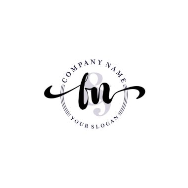 Markalaşma ve İşletme İçin Modern FN El Yazısı Logosu Koleksiyonu