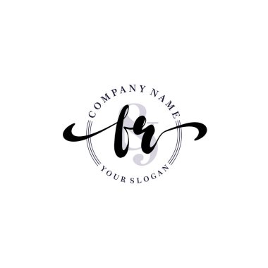 Markalaşma ve İşletme İçin Modern FR El Yazısı Logosu Koleksiyonu