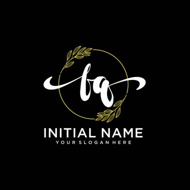 Markalaşma ve İşletme İçin Modern FQ El Yazısı Logosu Koleksiyonu