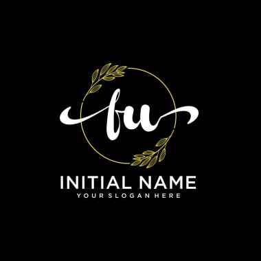 Markalaşma ve İşletme İçin Modern FU El Yazısı Logosu Koleksiyonu