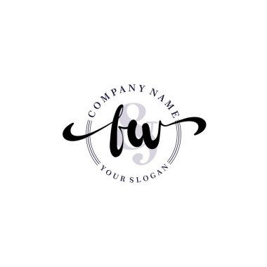 Markalaşma ve İşletme İçin Modern FW El Yazısı Logosu Koleksiyonu