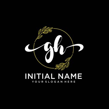 Markalaşma ve İş İçin Modern GH El Yazısı Logosu Koleksiyonu