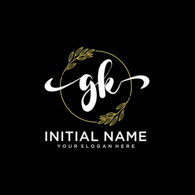 Markalaşma ve İşletme İçin Modern GK El Yazısı Logosu Koleksiyonu