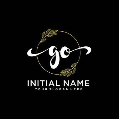 Markalaşma ve İşletme İçin Modern GO El Yazısı Logosu Koleksiyonu