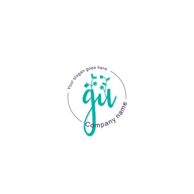 Botanik ve Geometrik Tasarımlı Çiçek Baş Logosu