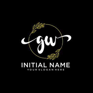 Markalaşma ve İşletme İçin Modern GW El Yazısı Logosu Koleksiyonu