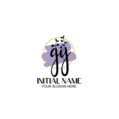 Botanik ve Geometrik Tasarımlı Çiçek Baş Logosu GY