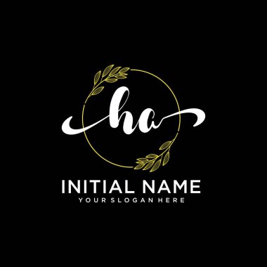 Markalaşma ve İşletme İçin Modern HA El Yazısı Logosu Koleksiyonu