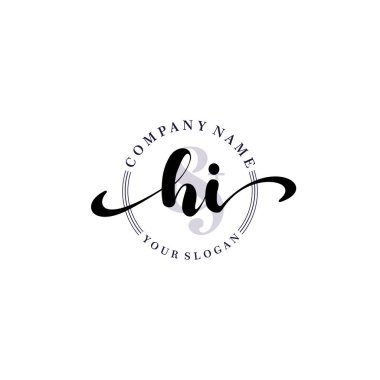 Markalaşma ve İşletme İçin Modern HI El Yazıları Logosu Koleksiyonu