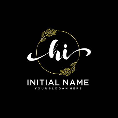 Markalaşma ve İşletme İçin Modern HI El Yazıları Logosu Koleksiyonu