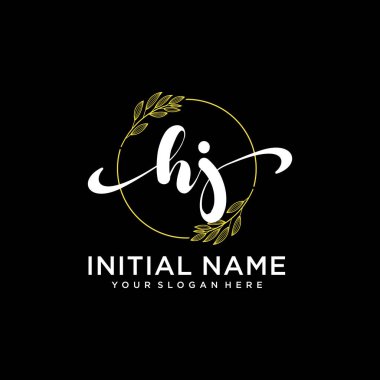 Markalaşma ve İşletme İçin Modern HJ El Yazısı Logosu Koleksiyonu
