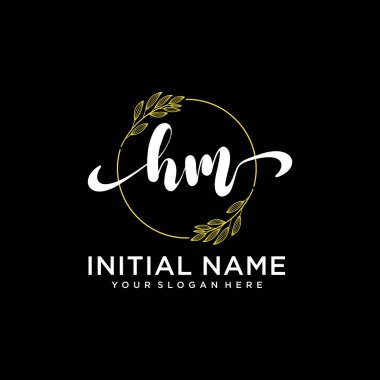 Markalaşma ve İşletme İçin Modern HM El Yazısı Logosu Koleksiyonu