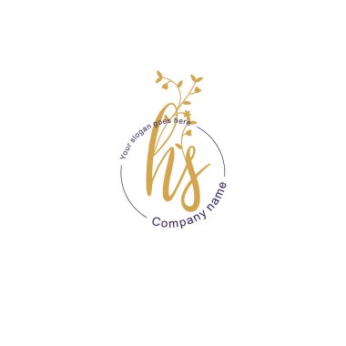 Botanik ve Geometrik Tasarımlı Çiçek Baş Logosu