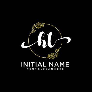 Markalaşma ve İşletme İçin Modern HT El Yazısı Logosu Koleksiyonu