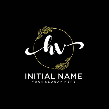 Markalaşma ve İşletme İçin Modern HV El Yazısı Logosu Koleksiyonu
