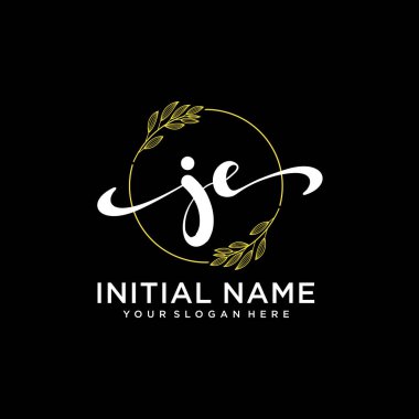 Markalaşma ve İşletme İçin Modern JE El Yazısı Logosu Koleksiyonu