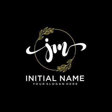 Markalaşma ve İşletme İçin Modern JM El Yazısı Logosu Koleksiyonu