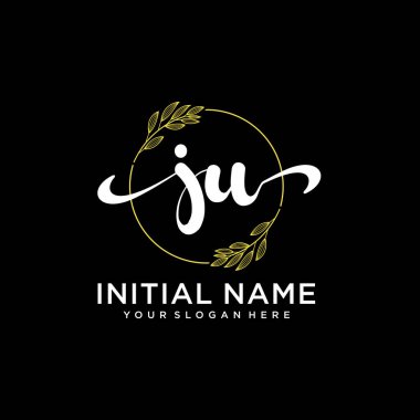 Markalaşma ve İşletme İçin Modern JU El Yazısı Logosu Koleksiyonu