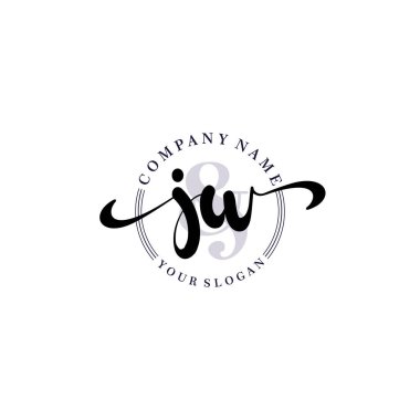 Markalaşma ve İşletme İçin Modern JW El Yazısı Logosu Koleksiyonu