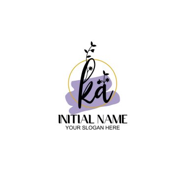 Botanik ve Geometrik Tasarımlı Çiçek Baş Logosu