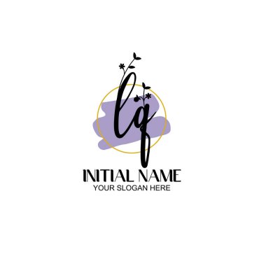 Botanik ve Geometrik Tasarımlı Çiçeksel Logo LQ