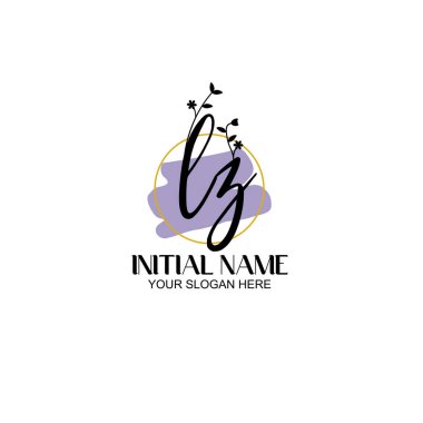 Botanik ve Geometrik Tasarımlı Çiçek İniş Logosu