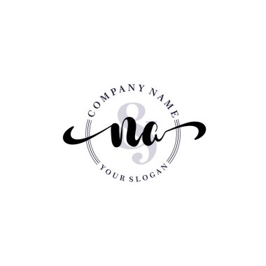 Markalaşma ve İşletme İçin Modern NA El Yazısı Logosu Koleksiyonu