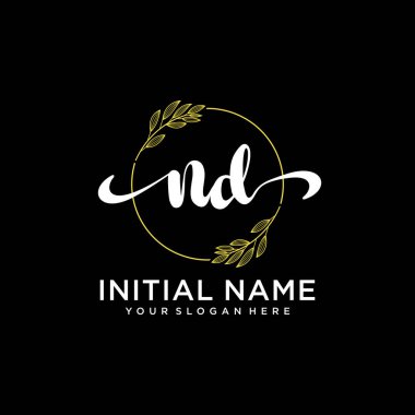 Markalaşma ve İşletme İçin Modern ND El Yazısı Logosu Koleksiyonu