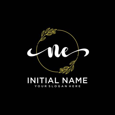 Markalaşma ve İşletme İçin Modern NE El Yazısı Logosu Koleksiyonu