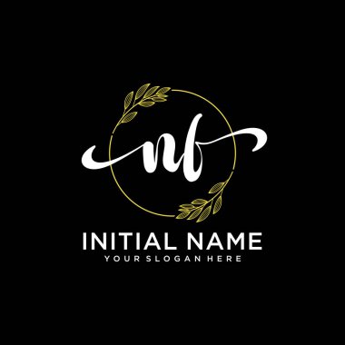 Markalaşma ve İşletme İçin Modern NF El Yazısı Logosu Koleksiyonu
