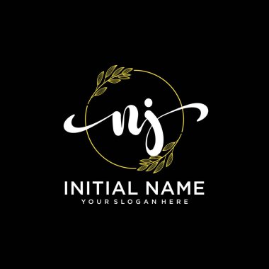 Markalaşma ve İşletme İçin Modern NJ El Yazısı Logosu Koleksiyonu