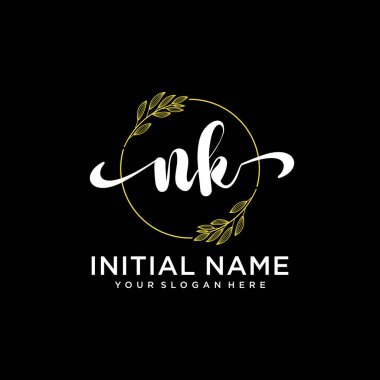 Markalaşma ve İşletme İçin Modern NK El Yazısı Logosu Koleksiyonu