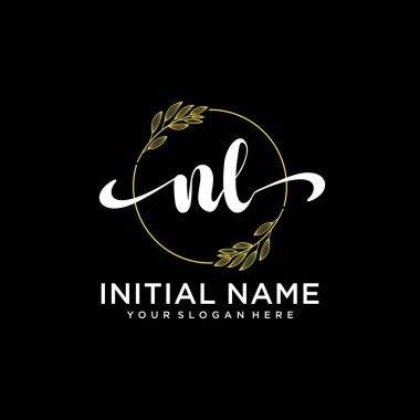 Markalaşma ve İşletme İçin Modern NL El Yazısı Logosu Koleksiyonu